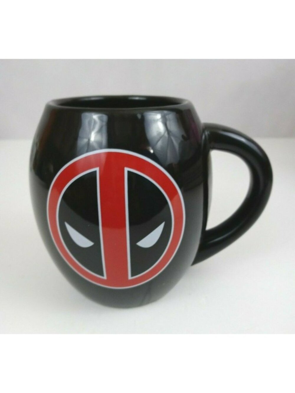Marvel Comic Logo Deadpool Black 18 oz Coffee Cup Mug  4.75" Tall